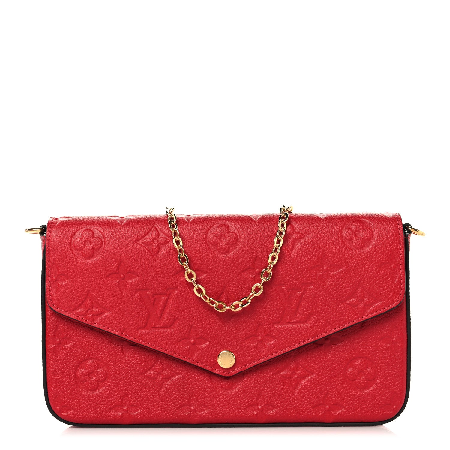 Louis Vuitton Empreinte Pochette Felicie Chain Wallet Scarlet 1 of 11