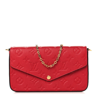 Louis Vuitton Empreinte Pochette Felicie Chain Wallet Scarlet 1 of 11