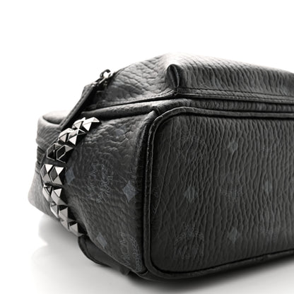 MCM Visetos Side Stud Mini Stark Backpack Black 7 of 8