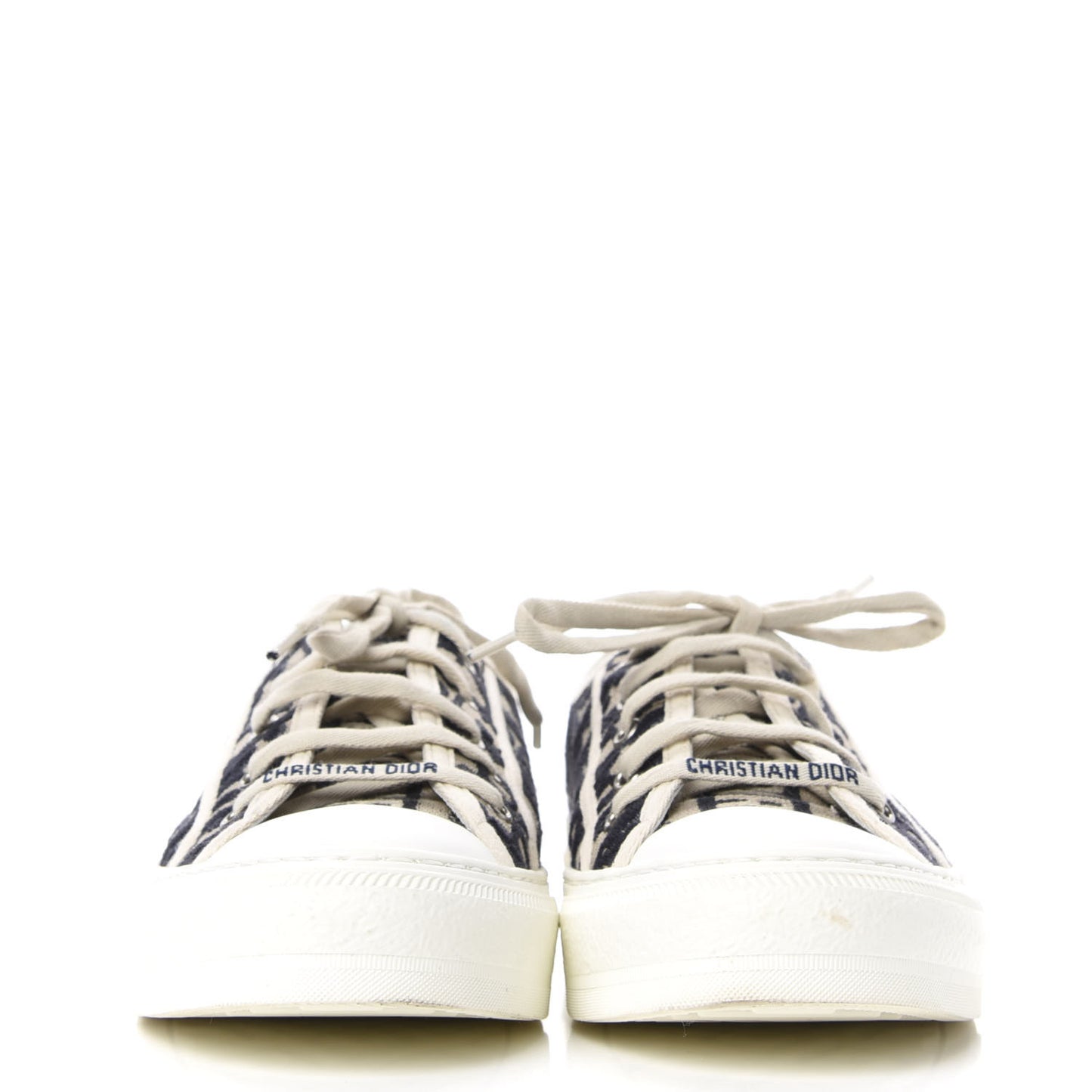 Canvas Oblique Walk'N'Dior Low Top Sneakers 40.5 Deep Blue