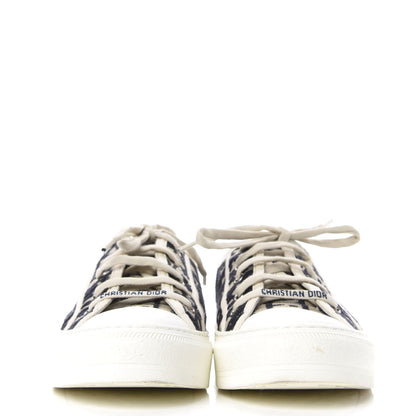 Christian Dior Canvas Oblique Walk'N'Dior Low Top Sneakers 40.5 Deep Blue 3 of 11