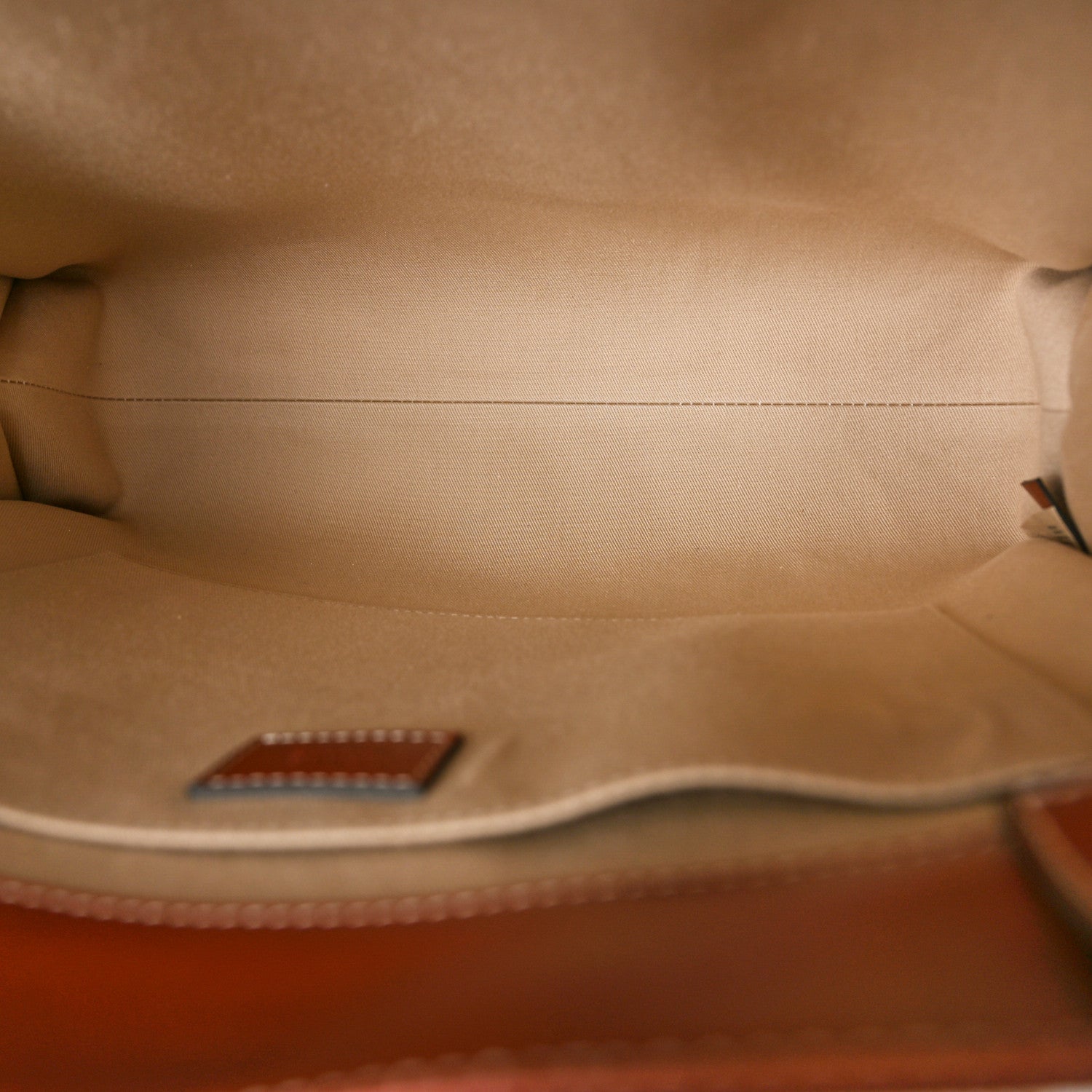 Chloe Calfskin Canvas Small Woody Tote Sepia Brown 5 of 8