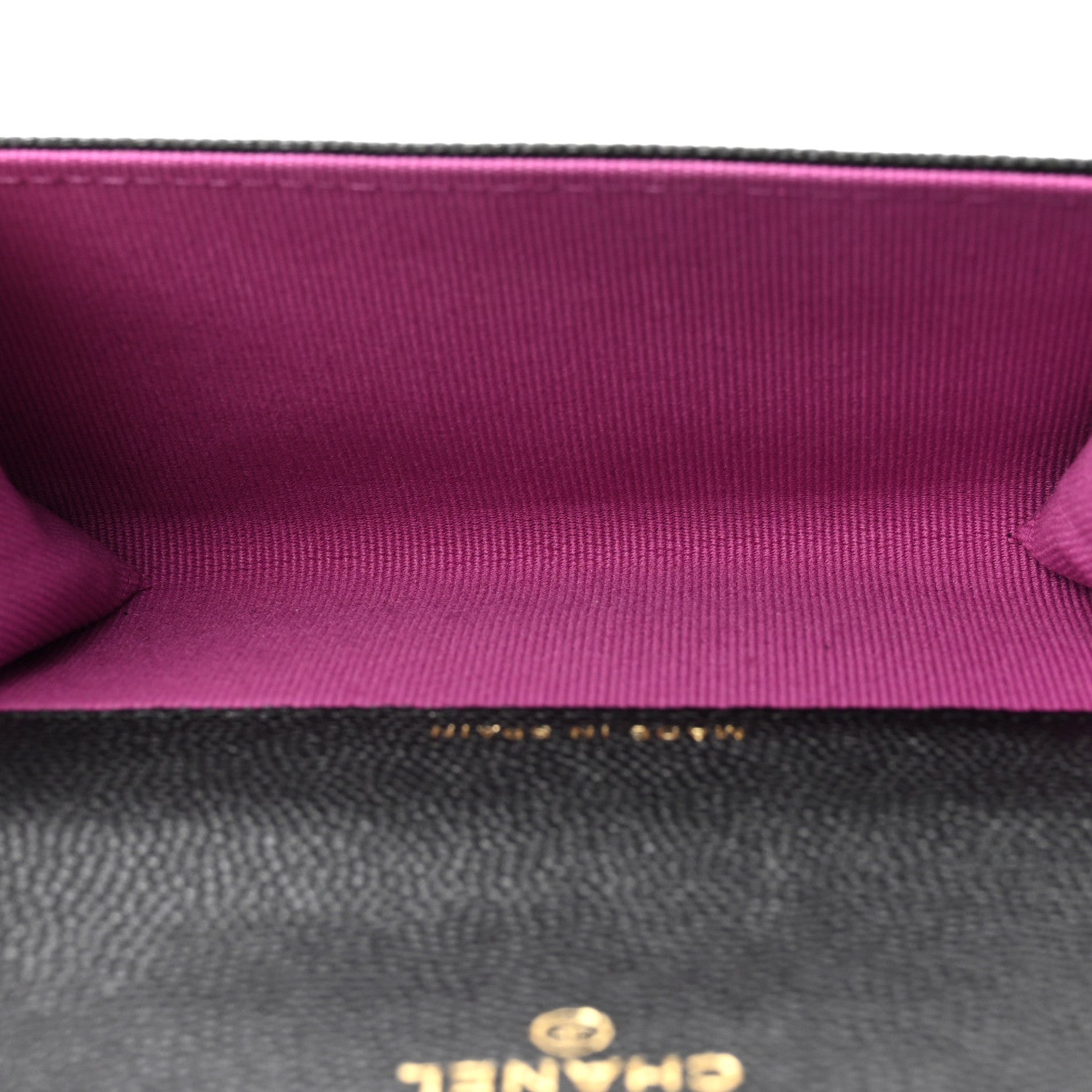 Chanel Caviar Quilted Textured CC Flap Card Holder Black 5 of 9