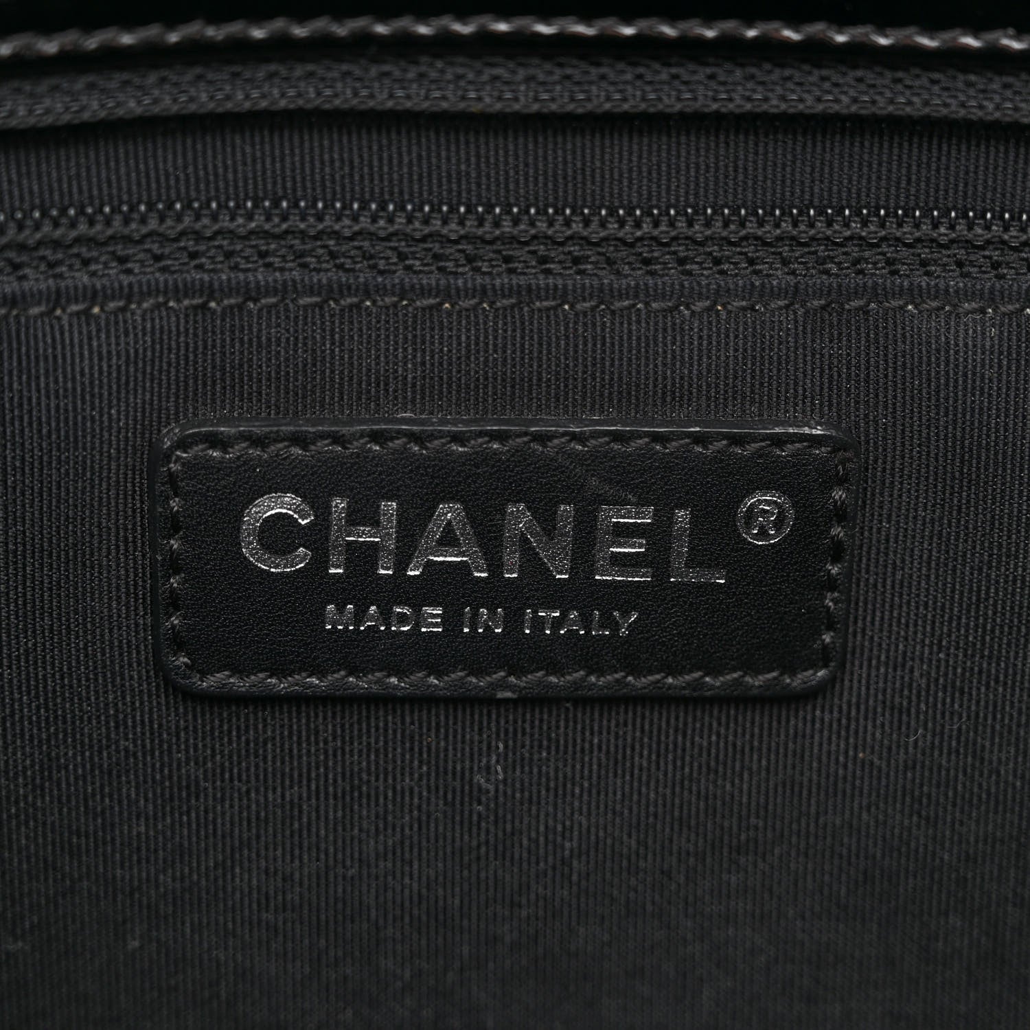 Chanel Patent Quilted Grand Shopping Tote GST Black 6 of 12