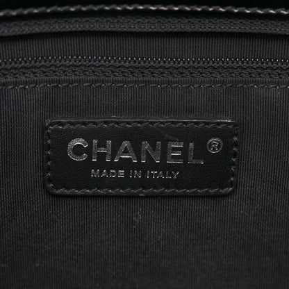 Chanel Patent Quilted Grand Shopping Tote GST Black 6 of 12