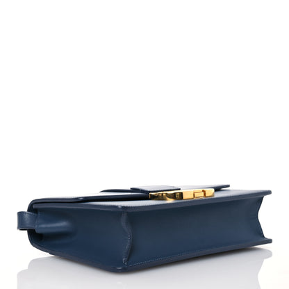 Christian Dior Smooth Calfskin 30 Montaigne Flap Bag Blue 4 of 14