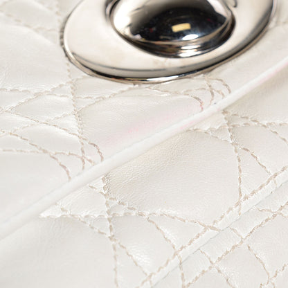 Christian Dior Lambskin Cannage Rendezvous Small Flap White 8 of 9