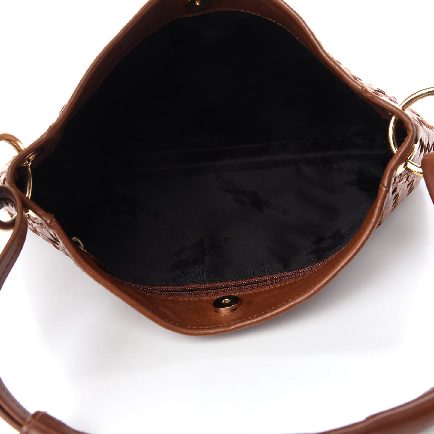 Nappa Intrecciato Small Shoulder Bag Light Brown