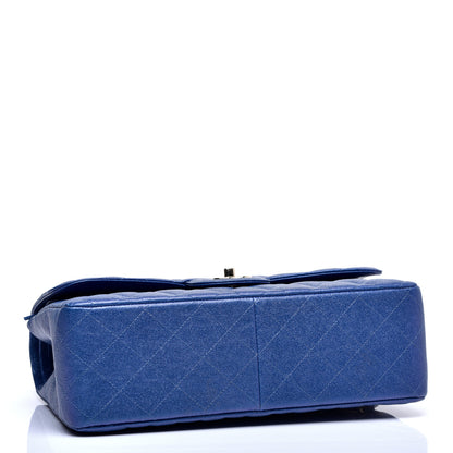 Chanel Iridescent Caviar Quilted Jumbo Double Flap Dark Blue 4 of 11