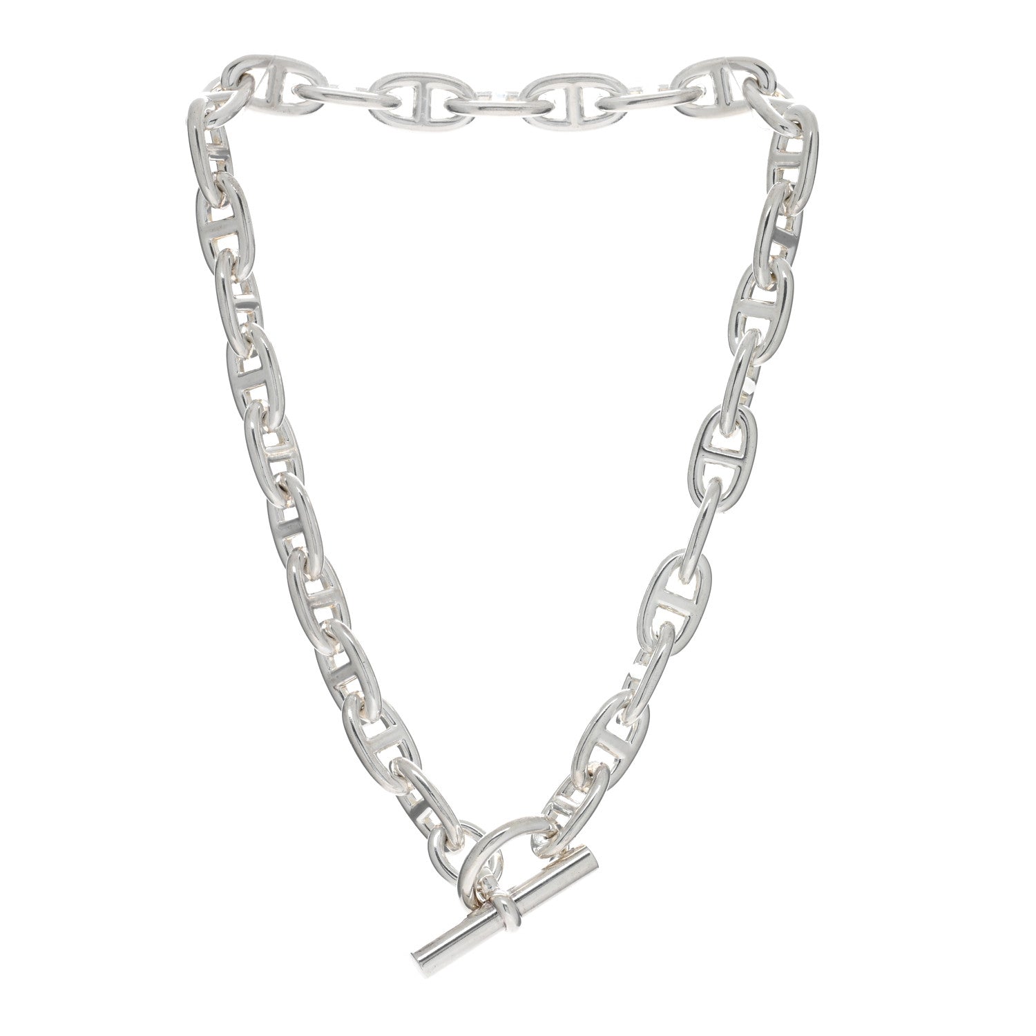 Hermes Sterling Silver Chaine D'Ancre Necklace PM 2 of 4