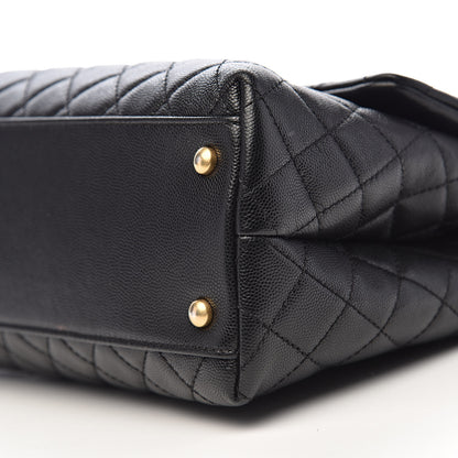 Chanel Caviar Quilted Medium Coco Handle Flap Black 9 of 13
