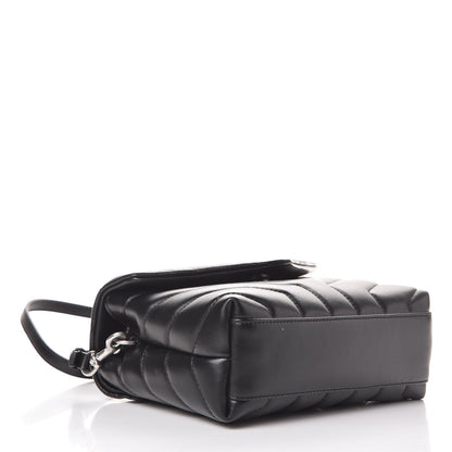 Saint Laurent Calfskin Y Quilted Monogram Toy Loulou Crossbody Bag Black 4 of 9