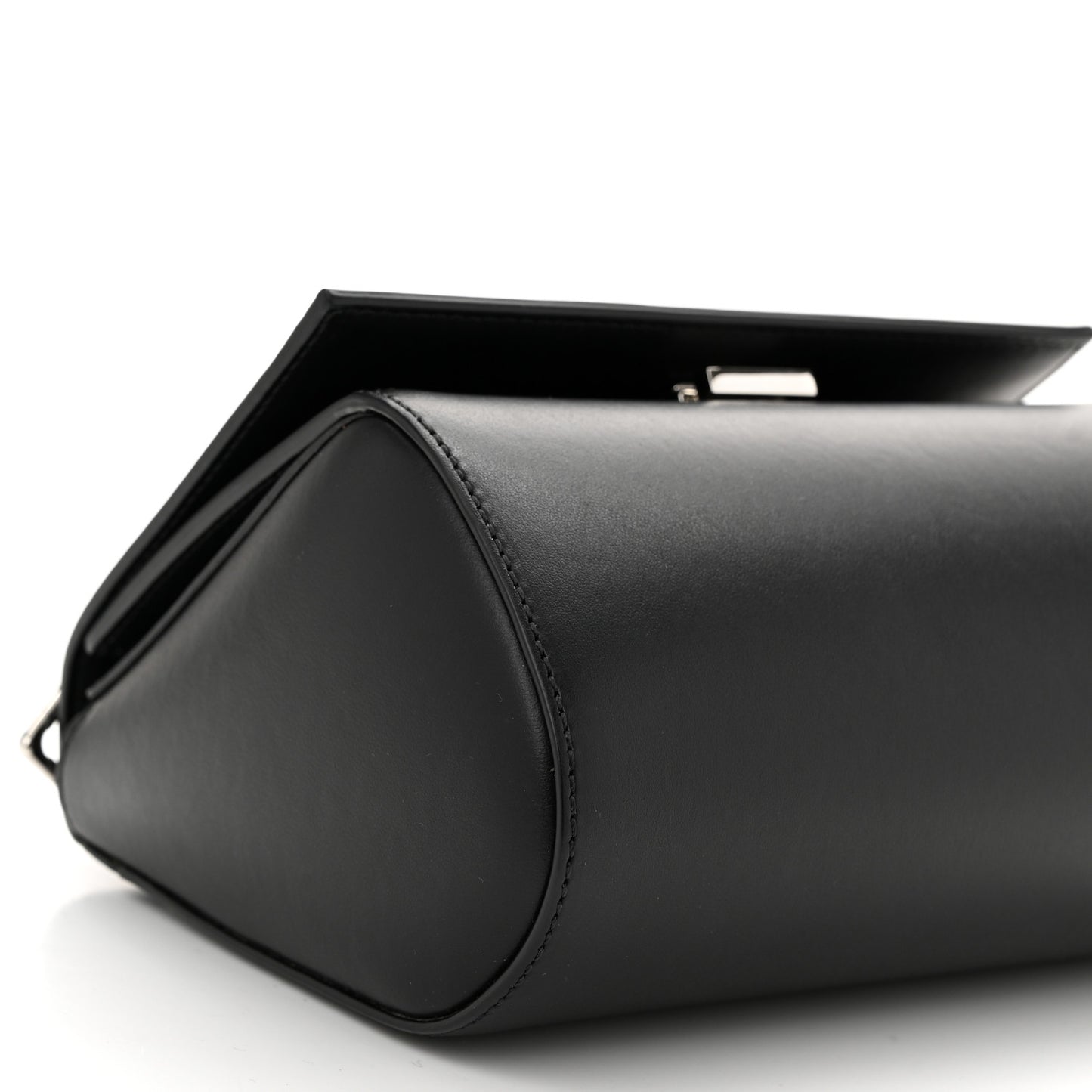 Calfskin Mini Pandora Box Logo Strap Crossbody Bag Black