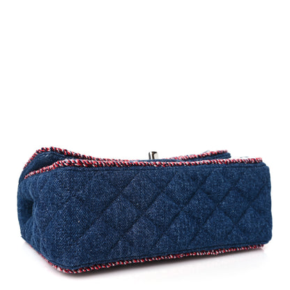 Chanel Denim Braided Mini Rectangular Flap Bag Blue 4 of 11