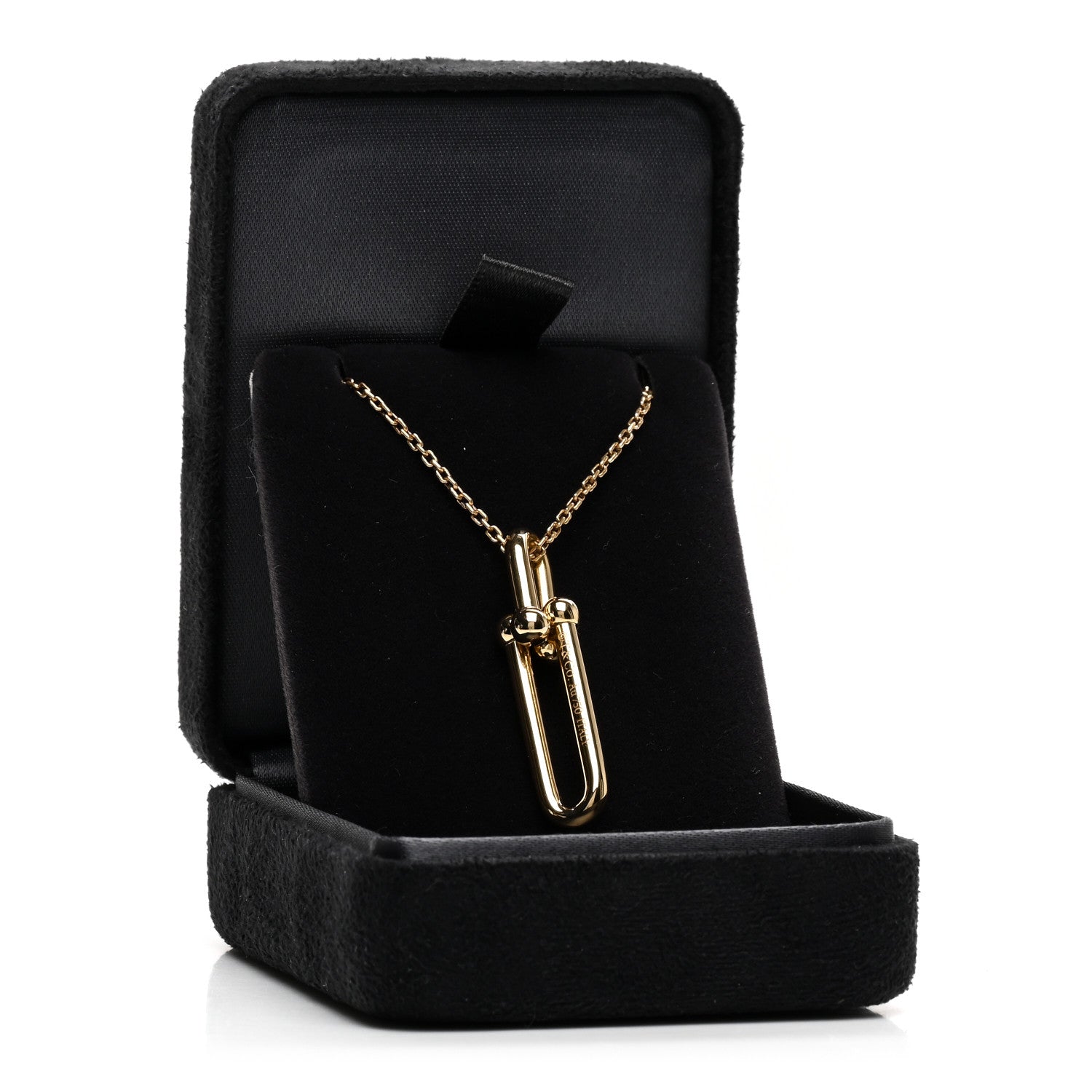Tiffany 18K Yellow Gold HardWear Link Pendant Necklace 1495548