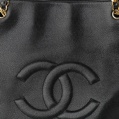 Chanel Caviar CC Shopper Tote Black 7 of 9