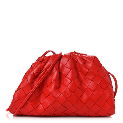 Bottega Veneta Nappa Intrecciato The Mini Pouch Bright Red 1 of 11