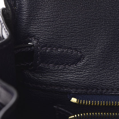Hermes Shiny Niloticus Crocodile Birkin 25 Bleu Marine Bleu Marine 8 of 30