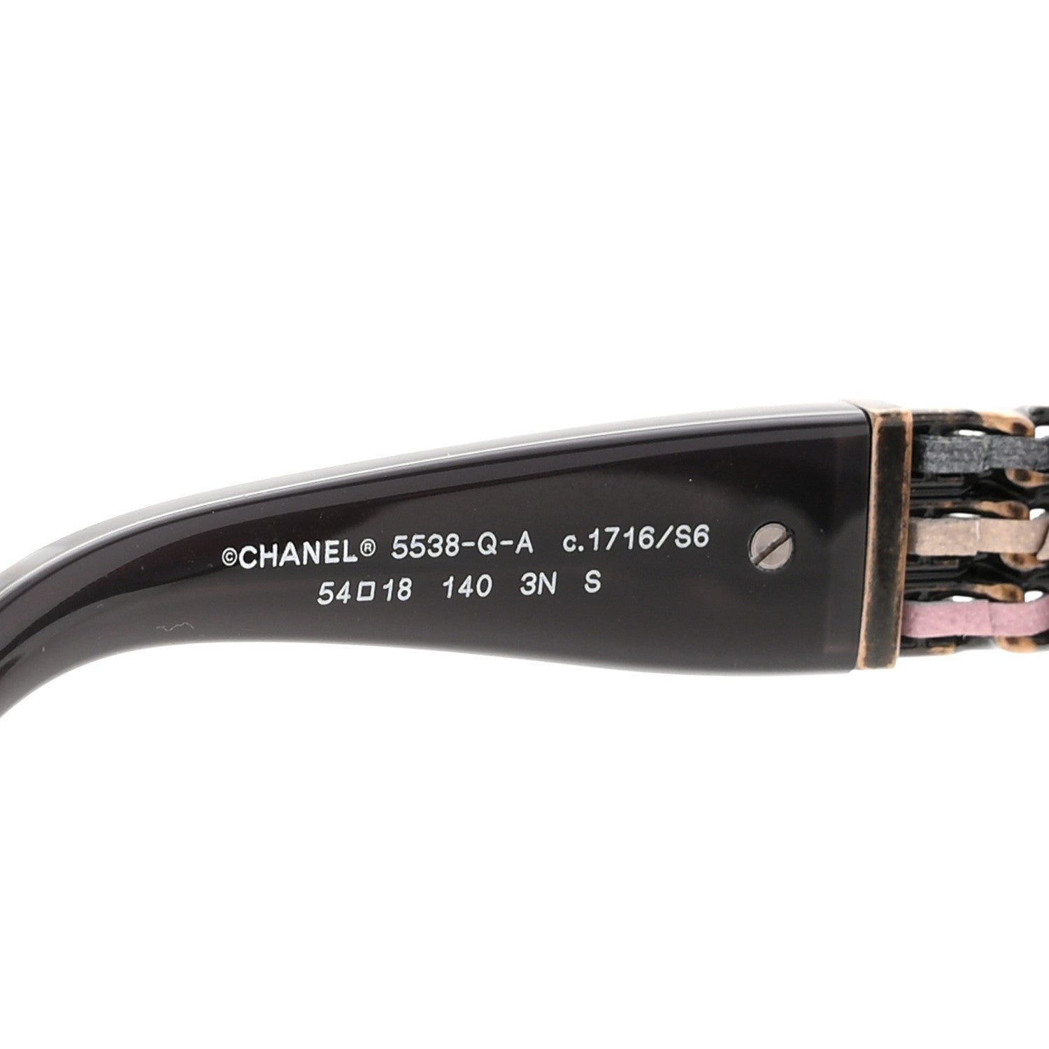Chanel Acetate Lambskin Cat Eye Sunglasses 5538-Q Black 5 of 8