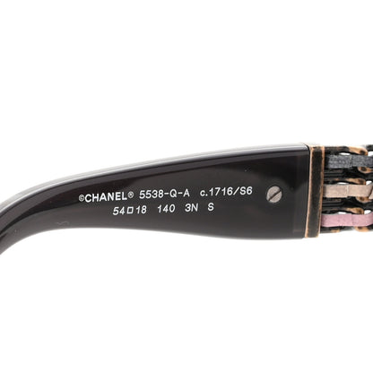 Chanel Acetate Lambskin Cat Eye Sunglasses 5538-Q Black 5 of 8