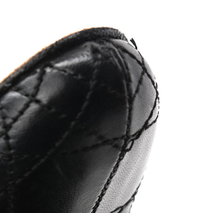 Christian Dior Lambskin Cannage Tall Boots 37 Black 9 of 10