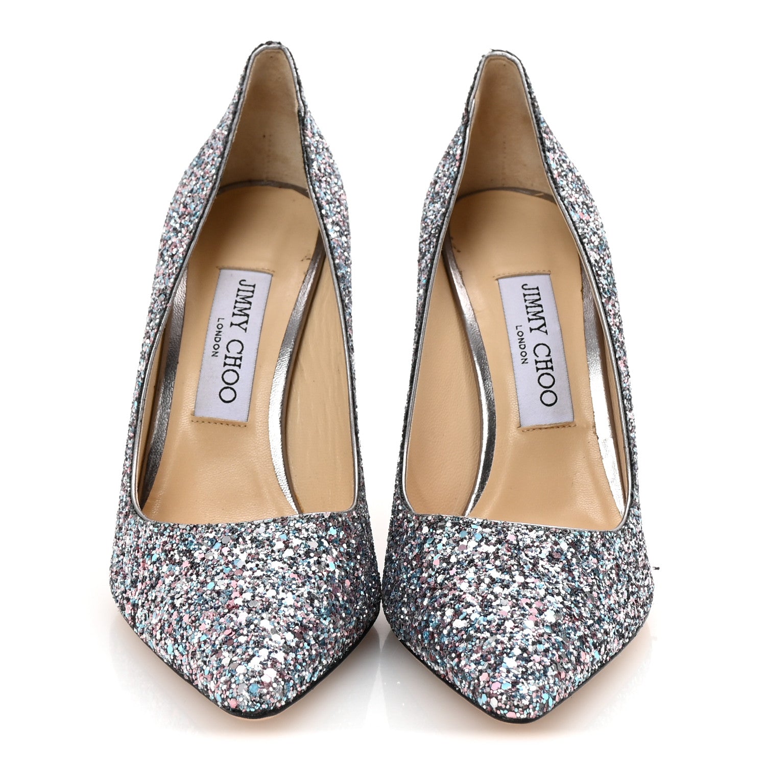 Jimmy Choo Coarse Glitter Romy 100 Pumps 38 Bubblegum 3 of 9