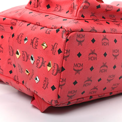 MCM Visetos Large Sprinkle Stud Stark Backpack Corail 7 of 8
