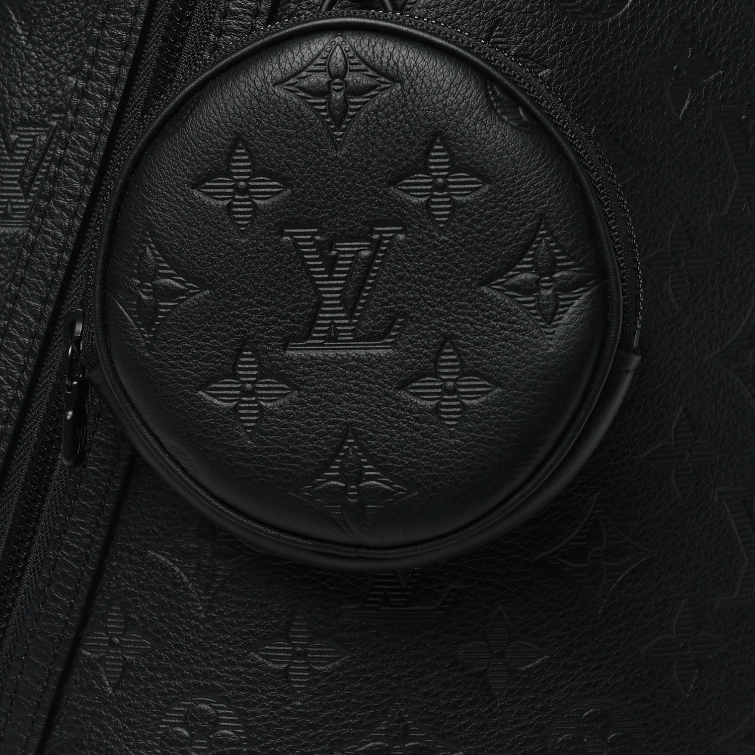Louis Vuitton Calfskin Shadow Monogram Duo Slingbag Black 7 of 9