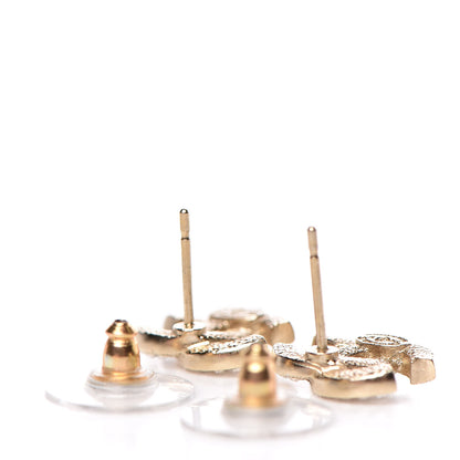 Chanel Crystal CC Earrings Gold 3 of 4