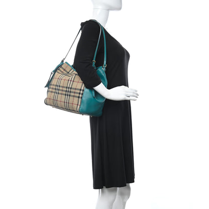 Burberry Horseferry Check Small Canterbury Tote Blue 2 of 11