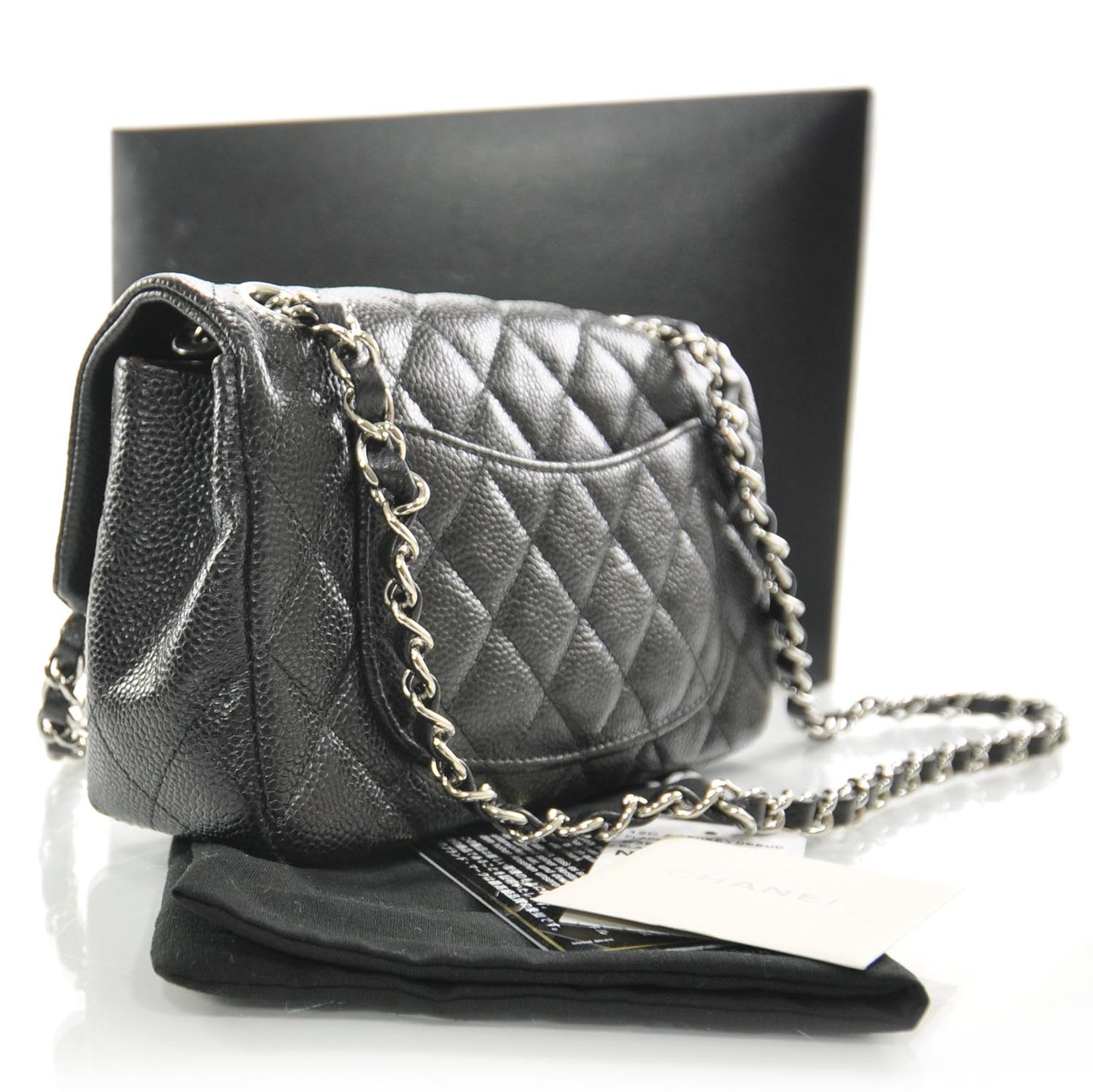 Caviar Quilted Mini Flap Black