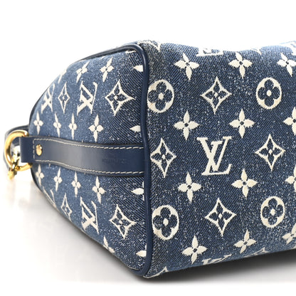 Louis Vuitton Monogram Jacquard Denim Speedy Bandouliere 25 Bleu 8 of 10