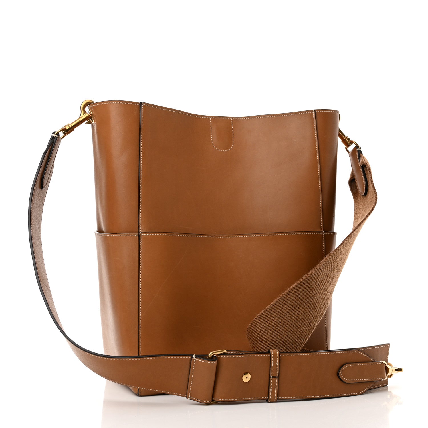 Celine Natural Calfskin Sangle Bucket Bag Light Camel 3 of 12