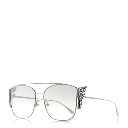 Fendi Crystal Freedom Sunglasses 0380G/S Silver 1 of 8