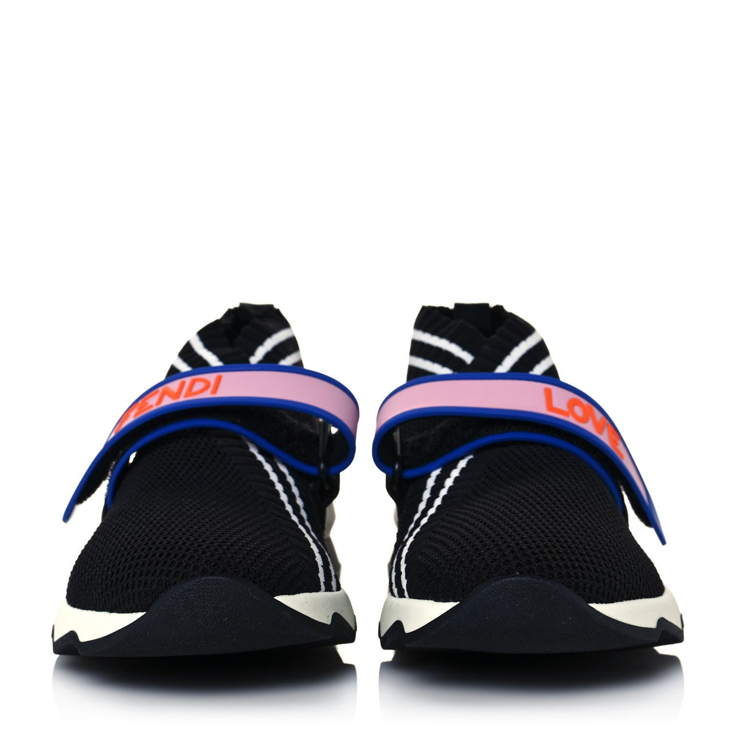 Fendi Stretch Yarn Stiff Band Rockoko Sneakers 38 Black 2 of 8