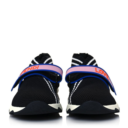 Fendi Stretch Yarn Stiff Band Rockoko Sneakers 38 Black 2 of 8