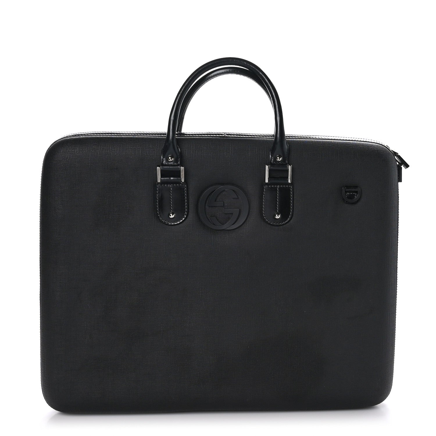 Gucci Coated Canvas Interlocking G Large Garment Hard Case Travel Bag Black 2 of 28