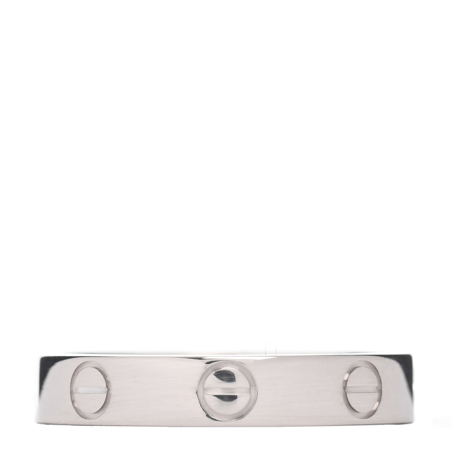 18K White Gold 3.5mm LOVE Wedding Band Ring 53 6.25