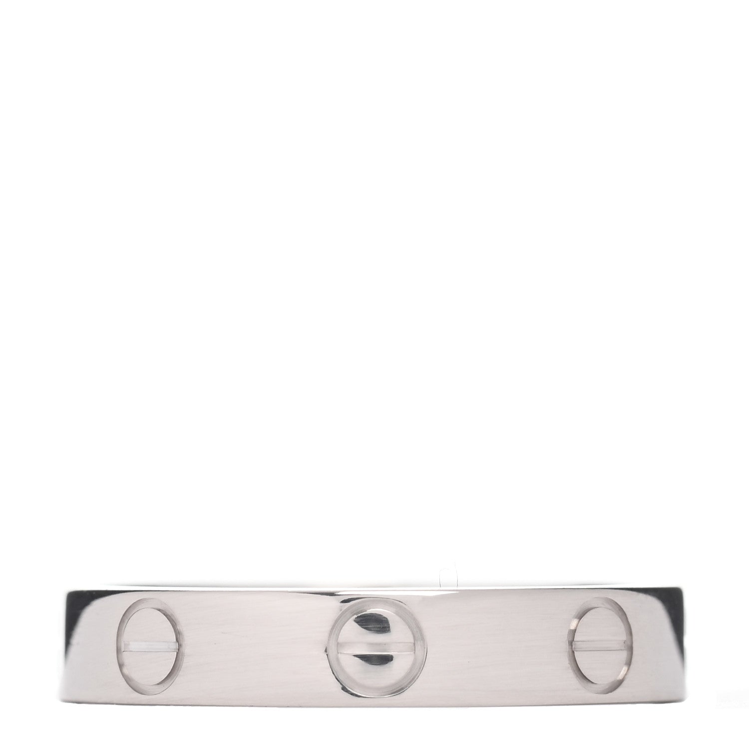 Cartier 18K White Gold 3.5mm LOVE Wedding Band Ring 53 6.25 1 of 5