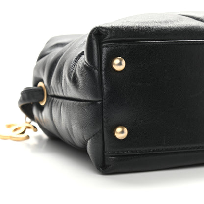 Chanel Lambskin Quilted Small Bowling Bag Black 9 of 10