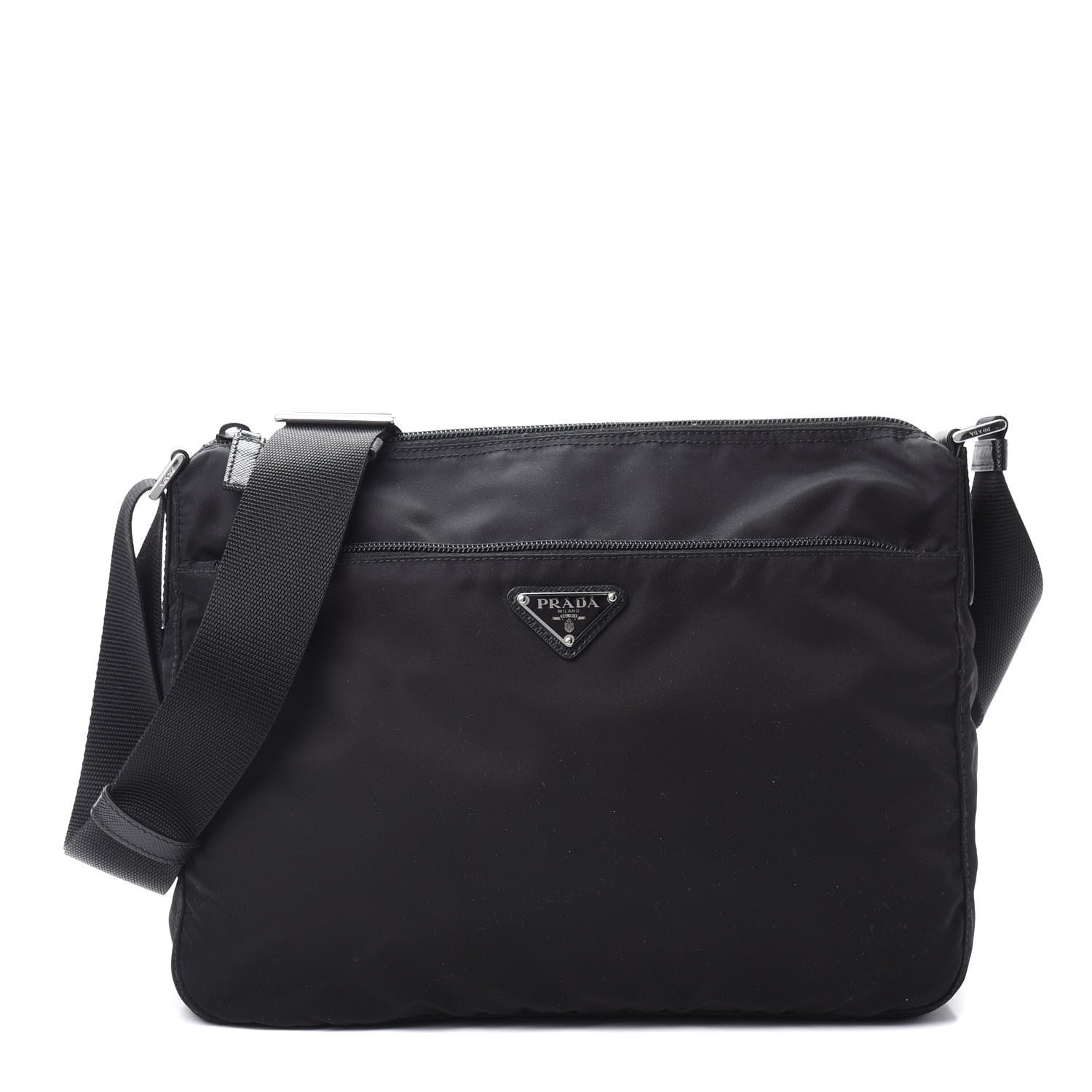 Prada Nylon Tessuto Messenger Bag Black 1 of 11