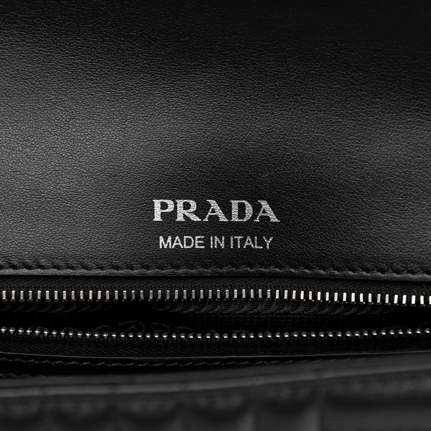 Prada Soft Calfskin Impunture Diagramme Large Chain Flap Shoulder Bag Black 6 of 12