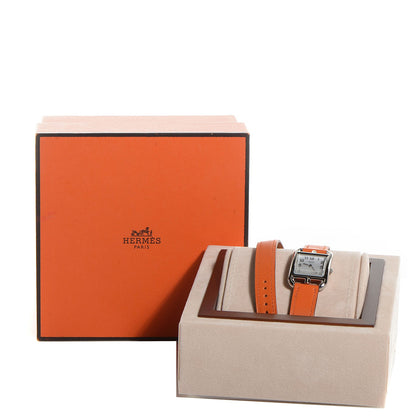 Hermes Stainless Steel Swift 23mm Cape Cod Double Tour Quartz Watch Orange 8 of 8