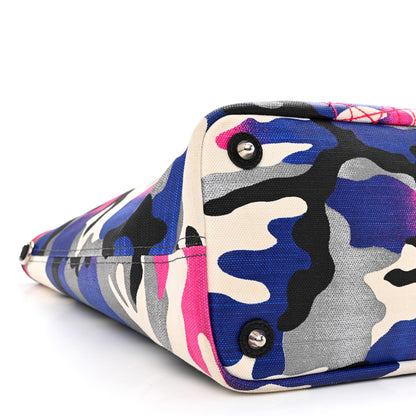Christian Dior Canvas Large Camouflage Anselm Reyle Tote 9 of 12