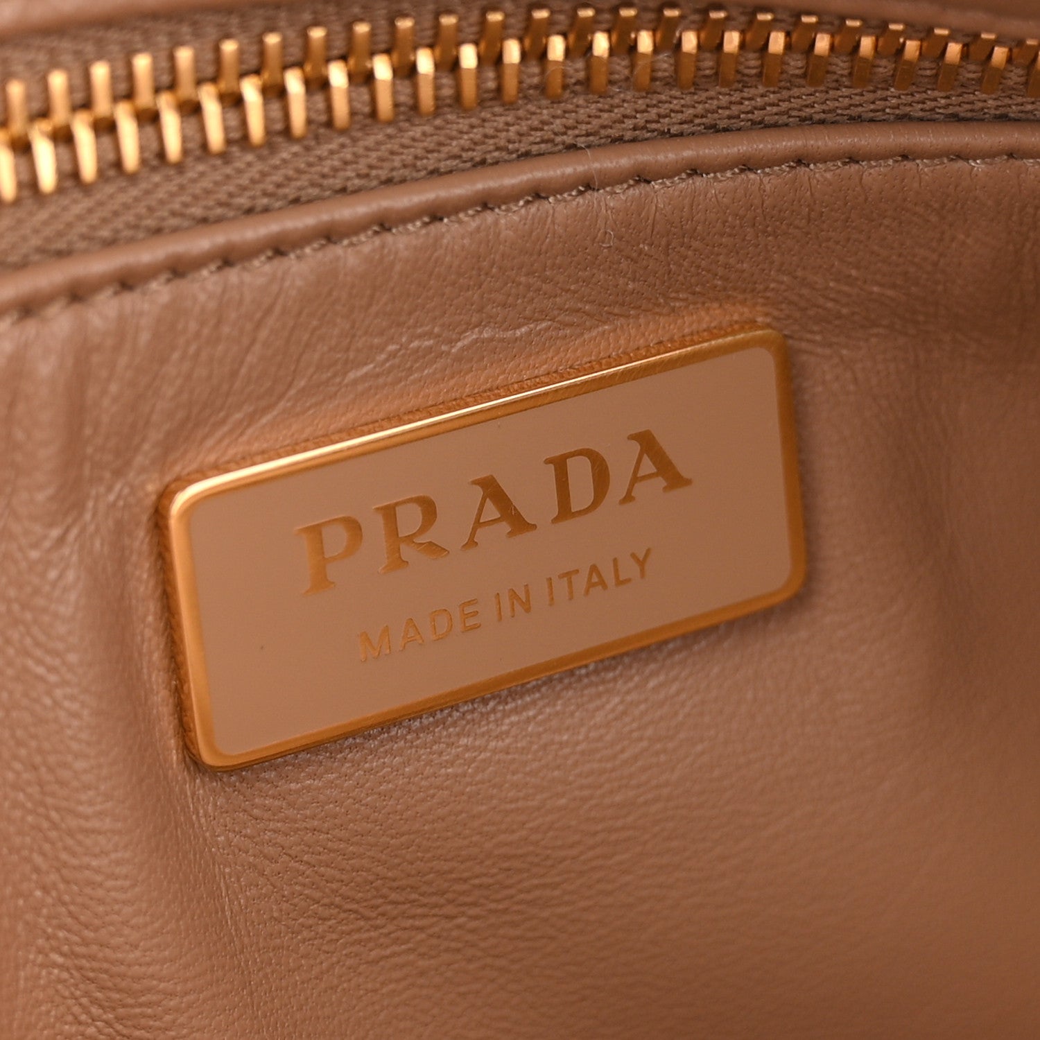 Prada Soft Calfskin Large Aimée Shoulder Bag Travertine 6 of 11
