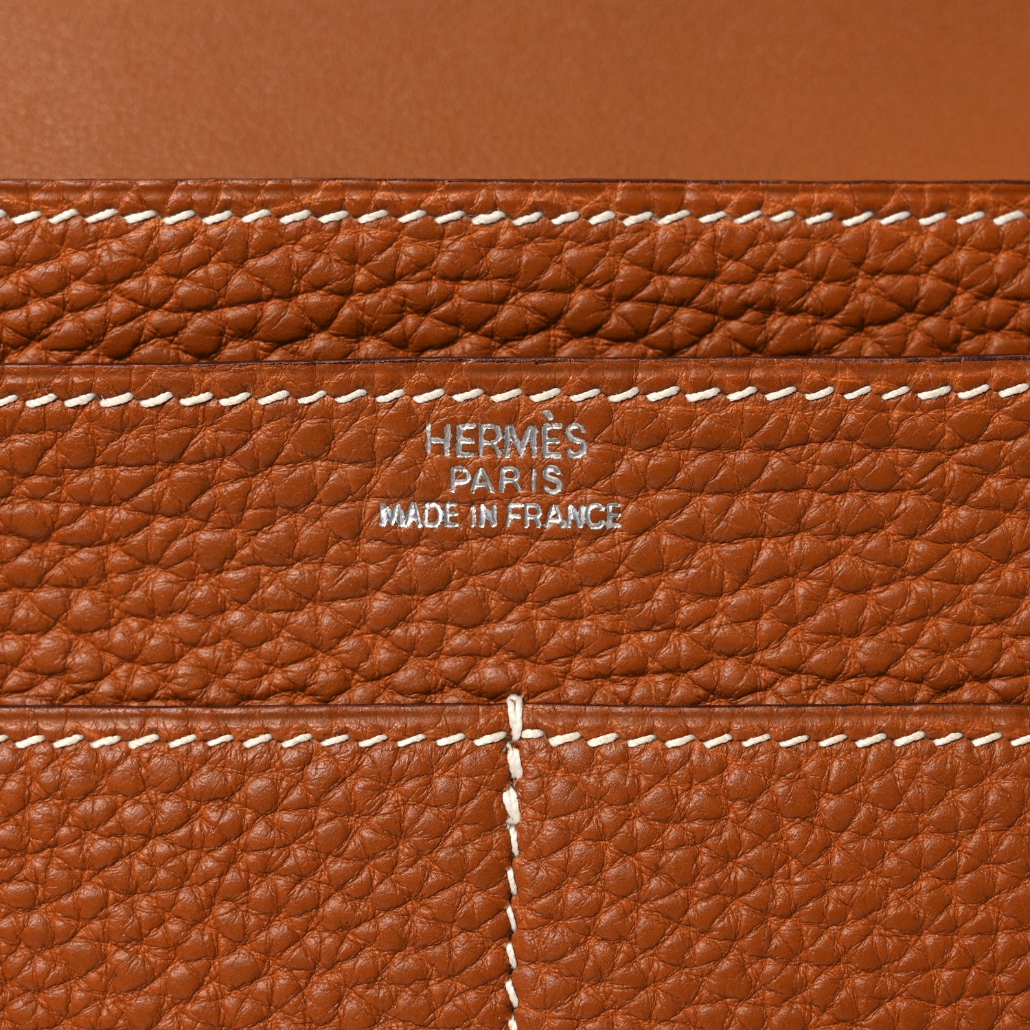 Hermes Togo Dogon Duo Wallet Gold 7 of 8