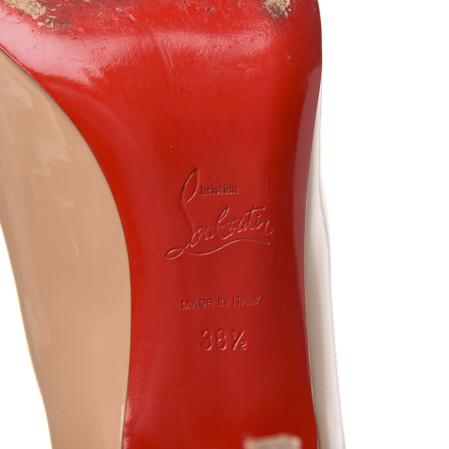 Christian Louboutin Patent Pigalle 85 Pumps 38.5 Nude 7 of 10