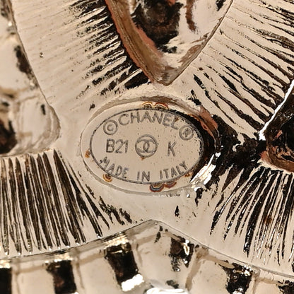 Chanel Crystal Pearl Multi Row CC Brooch Gold 4 of 6