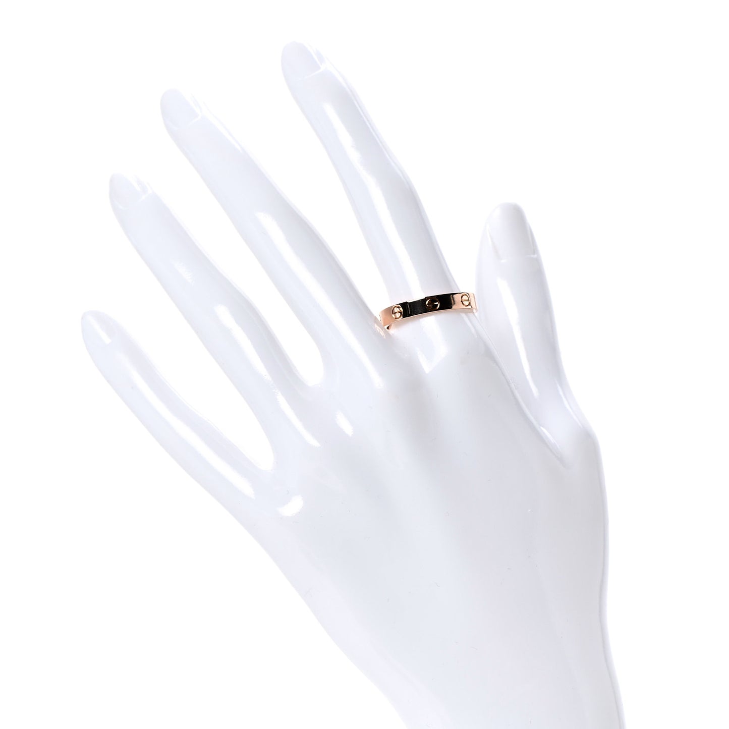 18K Pink Gold 3.5mm LOVE Wedding Band Ring 60 9