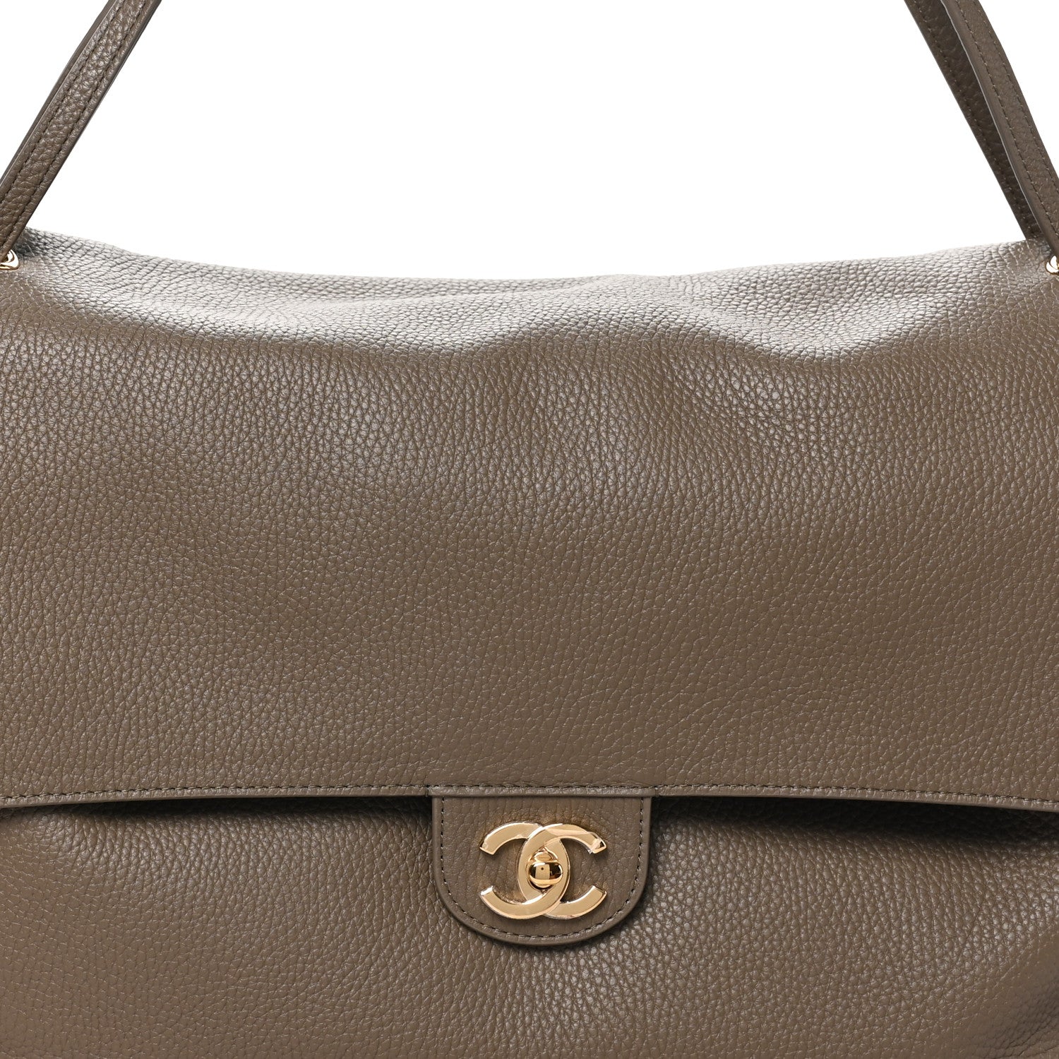 Chanel Grained Calfskin Small Souplissimo Maxi Flap Dark Khaki 8 of 11